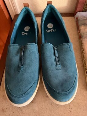 Ryka Teal Blue Suede Slip-On Shoes